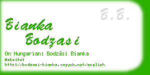 bianka bodzasi business card